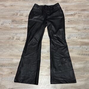 SPANX Pull-on Leather Flare Pants